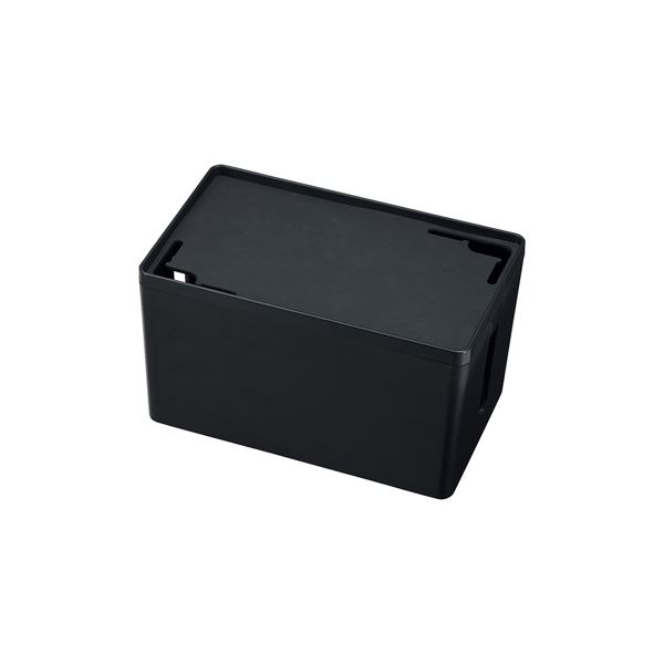 (まとめ)サンワサプライ ケーブル&タップ収納ボックス CB-BOXP1BKN2【×3セット】