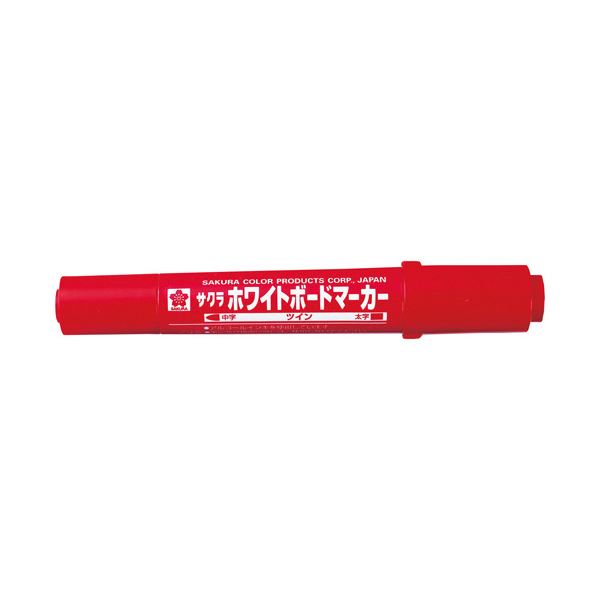 （まとめ） 桜クレパス ホワイトボードマーカーツイン WBK-T赤10本【×10仕掛ける】