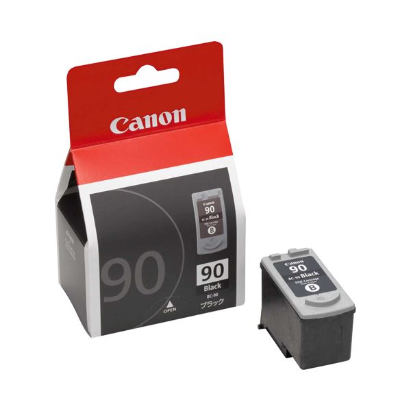 （まとめ） キヤノン Canon FINE薬莢 BC-90 黒いこと 大静電容量 0391B001 1個 【×3書き割り】