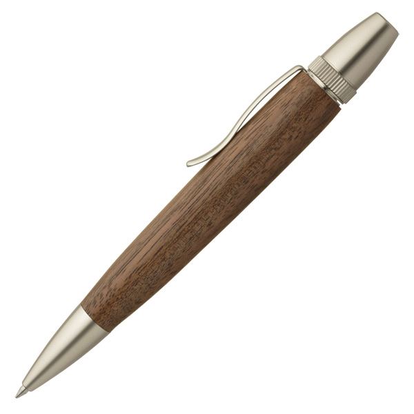銘木 御手手お手伝いさん ボールペン/文房具 【クルミ ウォール中毒者】 日本製 0.7粍 文具 事務室装置 ステーショナリー