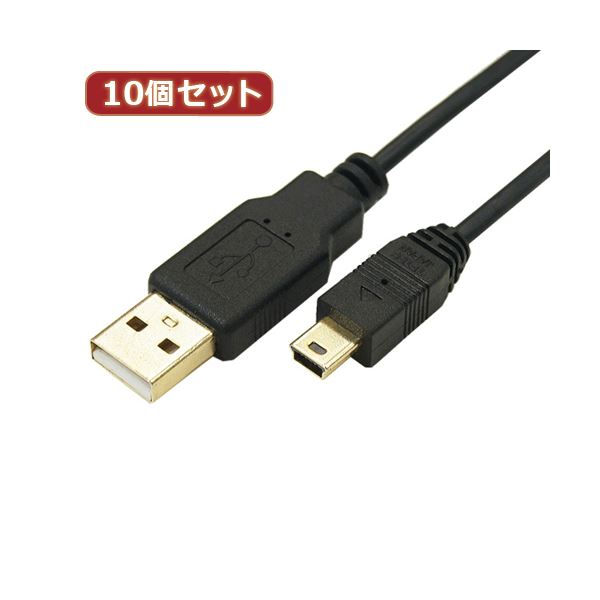 変換名人 10個セット 極細USBケーブルAオス-miniオス 5m USB2A-M5／CA500X10 7,887円