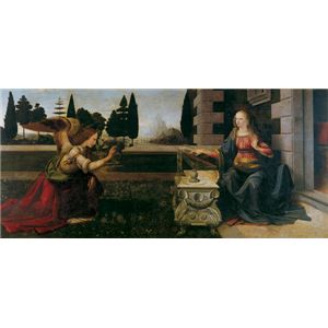 世界の名画シリーズ、プリハード複製画 レオナルド・ダ・ヴィンチ作 「受胎告知」（額縁付）【代引不可】｜ワールドデポ