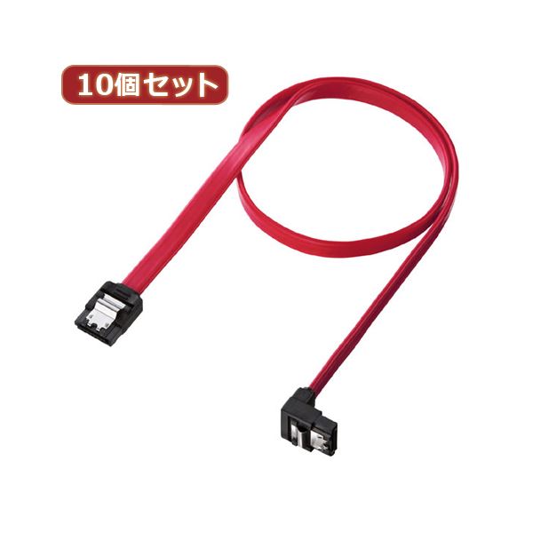 10個書き割り サンワサプライ 下L型禾穀類ATA3有線テレビ TK-SATA3-05SLX10