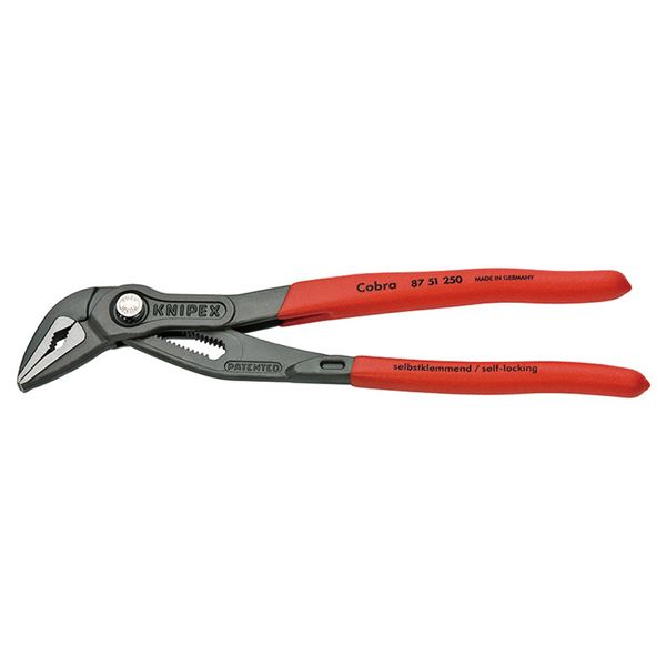 KNIPEX クニペックス 8751-250 コブラエクストラスリム ウォーターポンププライヤー SB 物の具 物の具 DIY やり方物の具 御先棒