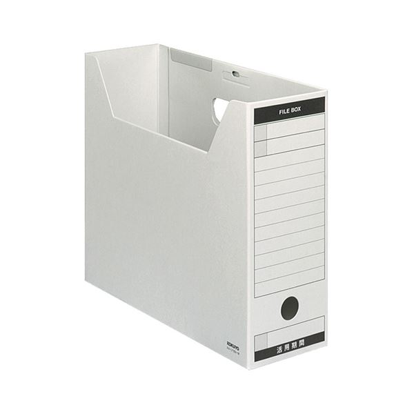 (まとめ) コクヨ 整理保存用具ボックス席-FS(B手合い) A4ヨコ 背幅102粍 薄墨色 フタ付 A4-LFBN-M 1容器に並べる(5冊) 【×3書き割り】