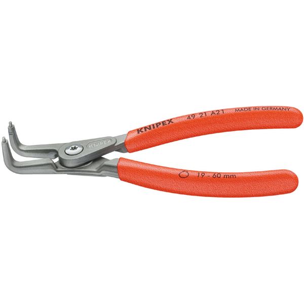 KNIPEX クニペックス 4921-A01 軸用 精密 スナップリングプライヤー 曲 SB 工具 ツール DIY 作業工具 道具 プライヤー