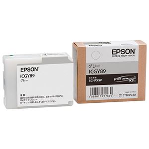 （まとめ） エプソン EPSON インキ薬莢 薄墨色 ICGY89 1個 【×3仕掛ける】