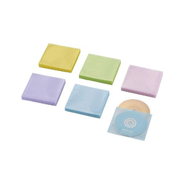 (まとめ)エレコム Blu-ray・CD・ヴィデオディスク対応不織布容れもの 標準尺度 CCD-NWB120ASO【×10書き割り】