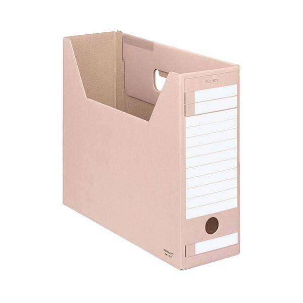 (まとめ) コクヨ 整理保存用具ボックス席-FS(D印字機) A4ヨコ 背幅102粍 サクラ色 A4-LFD-P 1書き割り(5冊) 【×4書き割り】