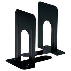 （まとめ） TANOSEE ブックエンド T型 特大 ブラック 1組（2枚） 【×10セット】