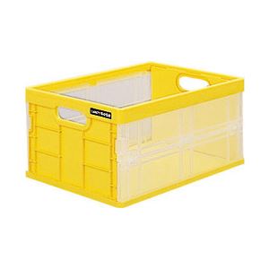 〔業務用セット〕 キャパティ フレックスコンテナ ミニ CFC-301-Y イエロー 折りたたみ コンテナ 収納 容器 〔×5セット〕