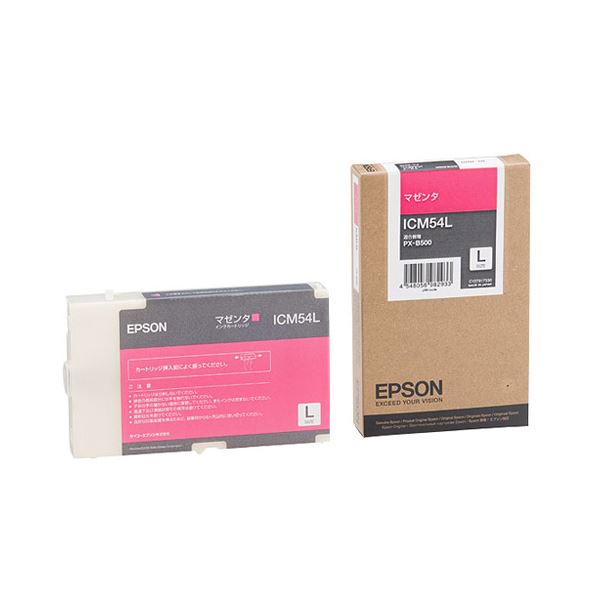 （まとめ） エプソン EPSON インキ薬莢 マゼンタ L大きさ ICM54L 1個 【×3仕掛ける】