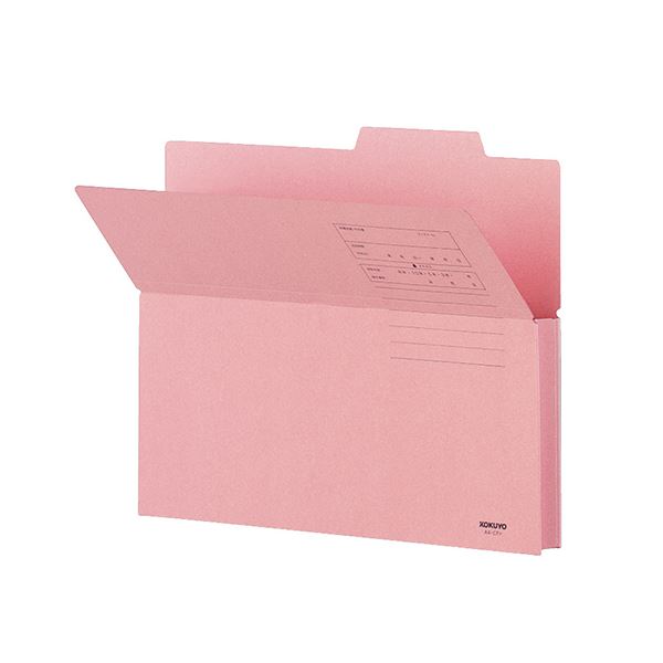 （まとめ） コクヨ 脱腸帯フォルダ（色つや） A4 さくら色 A4-CFP 1容器に並べる（10冊） 【×4書き割り】