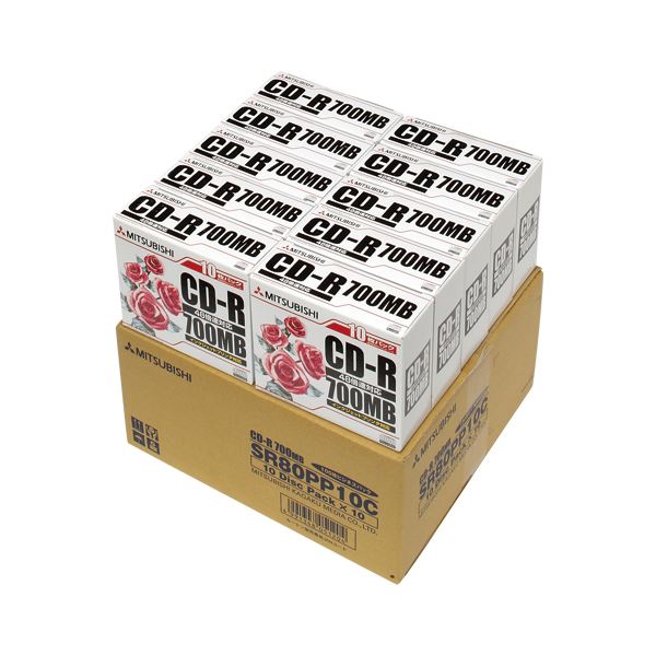 三菱化学媒体 CD-R 700MB 100枚入 SR80PP10C