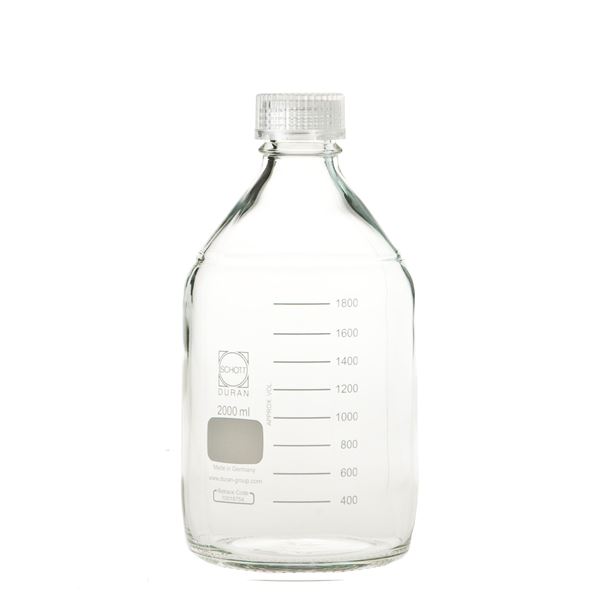 自由研究 実験器具 男女兼用 送料無料 柴田科学 ねじ口びん メジュームびん 透明キャップ付 0170 003 2l