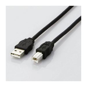 (まとめ)エレコム エコUSBケーブル(A-B・3m) USB2-ECO30【×5セット】