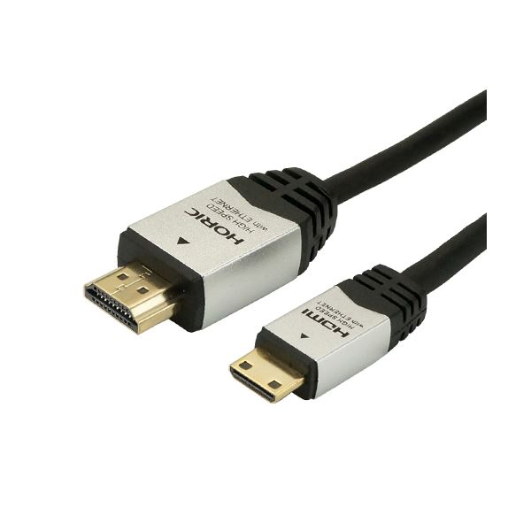 （まとめ）HORIC HDMI MINIケーブル 2m シルバー HDM20-015MNS【×5セット】
