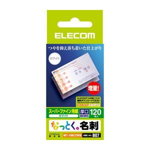 (まとめ)エレコム なっとく名刺(厚口・塗工紙・白いこと) MT-HMC2WN【×10書き割り】