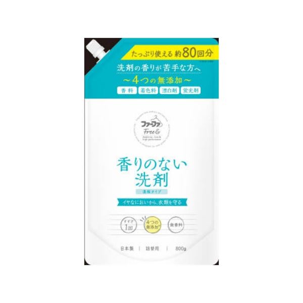 Web限定 Faフリー 超コン液体洗剤 送料無料 まとめ 無香料 12セット 800g 詰替 Ds Spmau Ac In