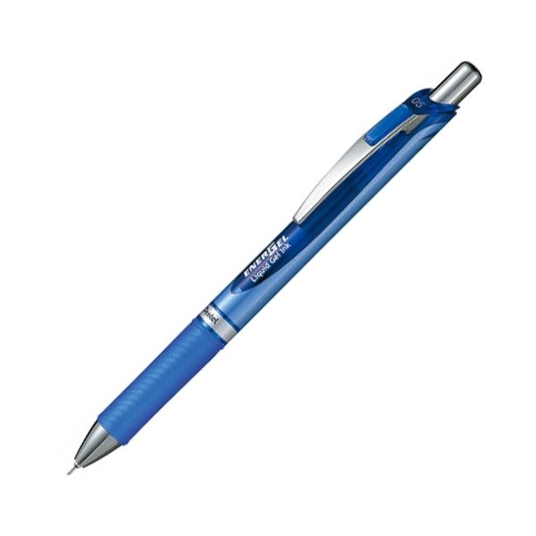 (まとめ) ぺんてる ゲルインクボールペンノック式エナージェル 0.5粍 青 （軸色 青） BLN75-C 1本  【×50書き割り】