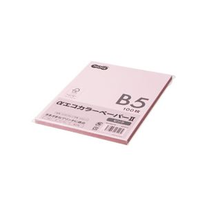(まとめ) TANOSEE αエコ色つや調査報告II B5 さくら色 少枚数容器に並べる 1冊（100枚）  【×30書き割り】