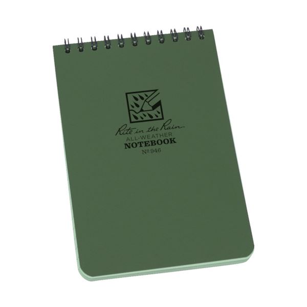 （まとめ） ライトインザレイン トップスパイラルノートブック ユニバーサル 緑であること 946 1冊 【×5書き割り】