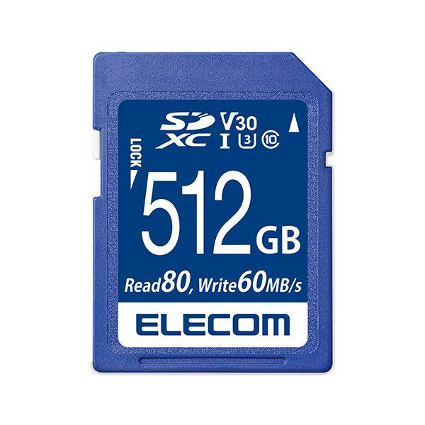 商舗 エレコム SDカード 512GB class10対応 高速データ転送 読み出し80MB s データ復旧サービス MF-FS512GU13V3R  pe03.gr