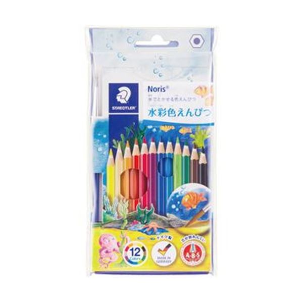 （まとめ）ステッドラー ノ木鼠野球クラブ 水彩画色鉛筆12色書き割り 14410NC12P 1容器に並べる【×20書き割り】