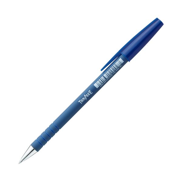 (まとめ) TANOSEE 旗がしら式油性ボールペン 0.7粍 青 1本  【×300書き割り】