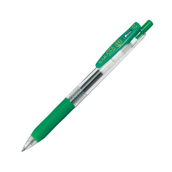 (まとめ) ゼブラ ゲルインクボールペン サラサゼムクリップ 0.7粍 緑 JJB15-G 1本  【×100書き割り】