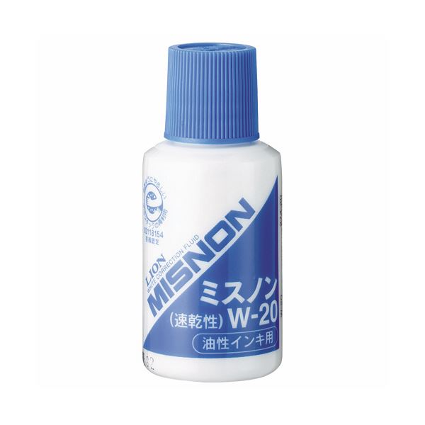 (まとめ) 百獣の王事務器 ミスノン 油性インク用20ml W-20 1本  【×30書き割り】