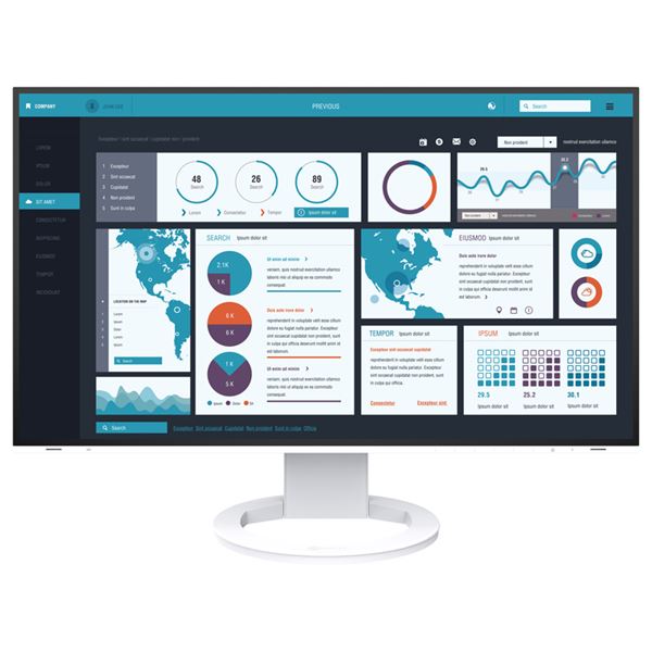EIZO 68.5珊 27.0型色つや液晶管する FlexScan EV2795 白いこと EV2795-WT