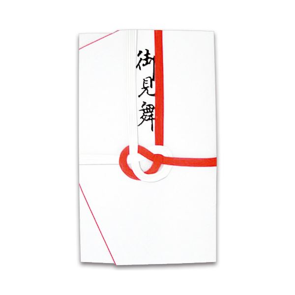 (まとめ) 大阪折 赤白7本 御見舞 117-1 1書き割り(10枚)  【×10書き割り】