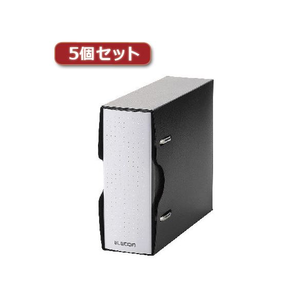 （まとめ）5個セットエレコム ヴィデオディスク・CD不織布容れもの専用整理保存用具 CCD-BC02BK CCD-BC02BKX5【×2書き割り】