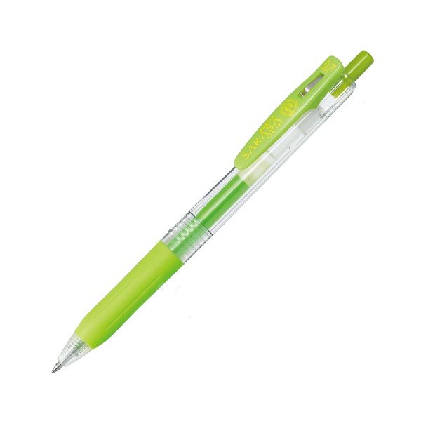 (まとめ) ゼブラ ゲルインクボールペン サラサゼムクリップ 0.7粍 ライトグリーン JJB15-LG 1本  【×100書き割り】
