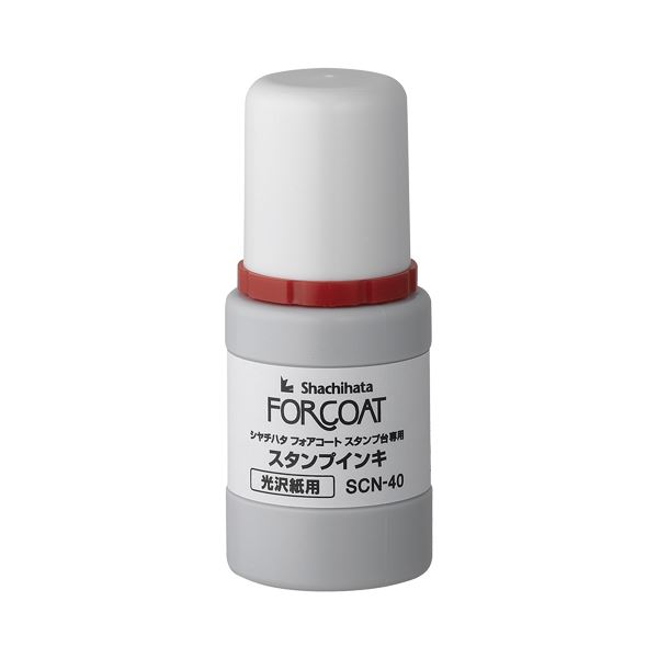 シヤチハタ フォアコートスタンプ台専用消し印インク 赤 40ml 【×10書き割り】