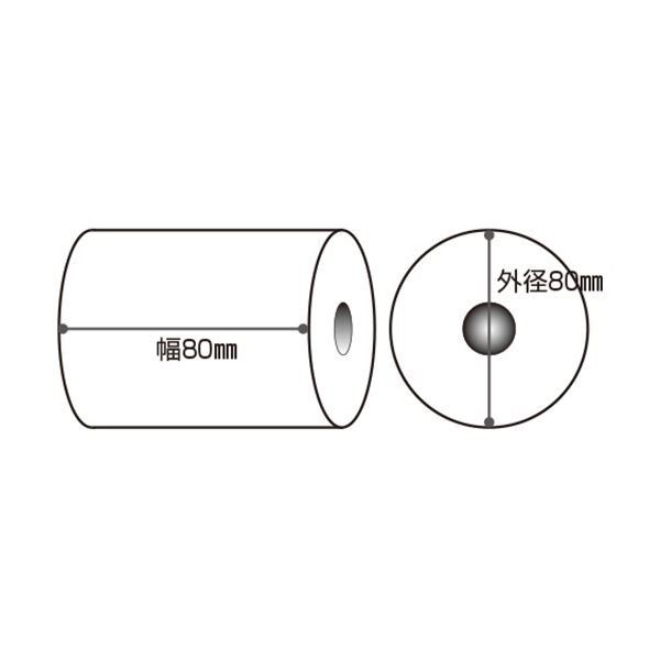 最大96 オフ Tanosee サーマルレジロール紙 ノーマル保存 幅80mm 長さ80m 直径80mm 芯内径12mm 1セット 60巻 Fucoa Cl