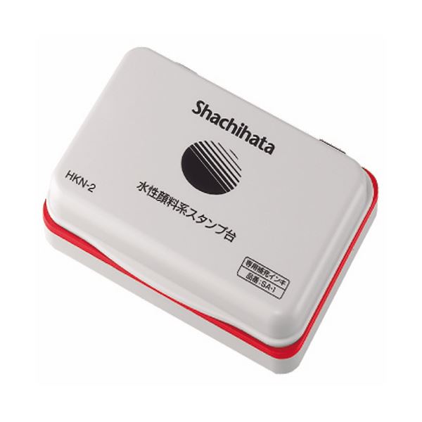 シヤチハタ 水溶性えの具系消し印台 中形 赤 HKN-2-R 1個 【×10書き割り】