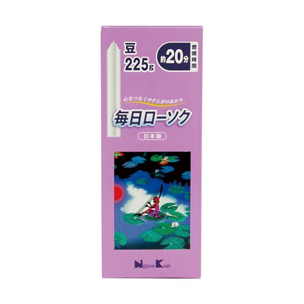 （まとめ）日本香堂 日毎夜毎置き目ソク 豆粒 225g 1箱【×10書き割り】