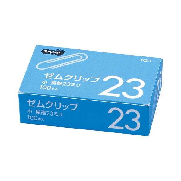 (まとめ) TANOSEE ゼムクリップ 小 23mm シルバー 1箱（100本） 【&times;300セット】｜ワールドデポ