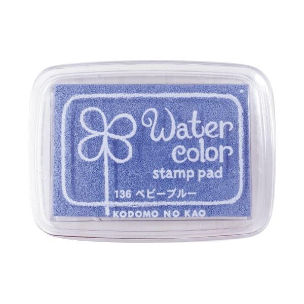 （まとめ）こどものかお 紙用インキパッド S 4109693 もの言う花青碧【×20書き割り】