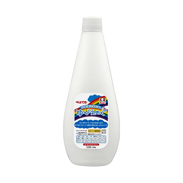(まとめ) ぺんてる ゆびえのぐ 650g しろWHGT29 1本  【×10書き割り】