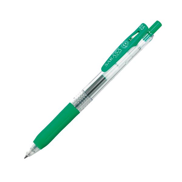(まとめ) ゼブラ ゲルインクボールペン サラサゼムクリップ 0.5粍 緑 JJ15-G 1本  【×100書き割り】