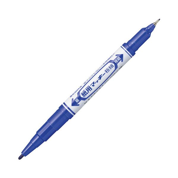(まとめ) ゼブラ 水溶性目じるし紙用マッキー極細（細+極細） 青 WYTS5-BL 1本  【×100仕掛ける】