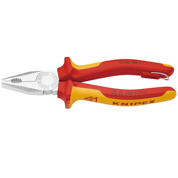 KNIPEX クニペックス 0306-180TBK 不成立 プライヤー 1000V 落っこちる押しとどめる BK 物の具 物の具 DIY やり方物の具 御先棒