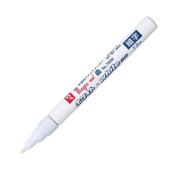 (まとめ) 寺西化学 油性ペイントマーカー マジックインキ ホワイト・white SR No.700W (細字) M700W 1本 【×100セット】