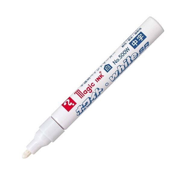 (まとめ) 寺西舎密学 油性えの具目じるし 神通力インク 白いこと・white SR No.500W(中字) M500W 1本  【×100書き割り】