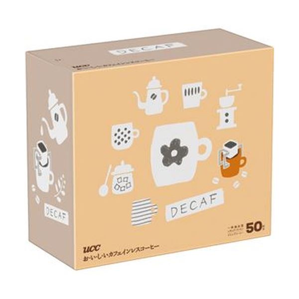 （まとめ）UCC おいしいカフェインレスコーヒードリップコーヒー 1パック（50袋）【×5セット】【代引不可】