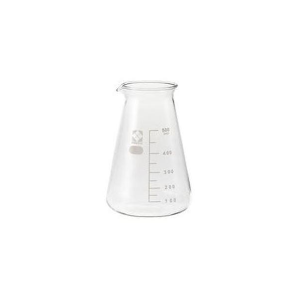 （まとめ）コニカルビーカー （SIBATA） 500mL 【×5書き割り】