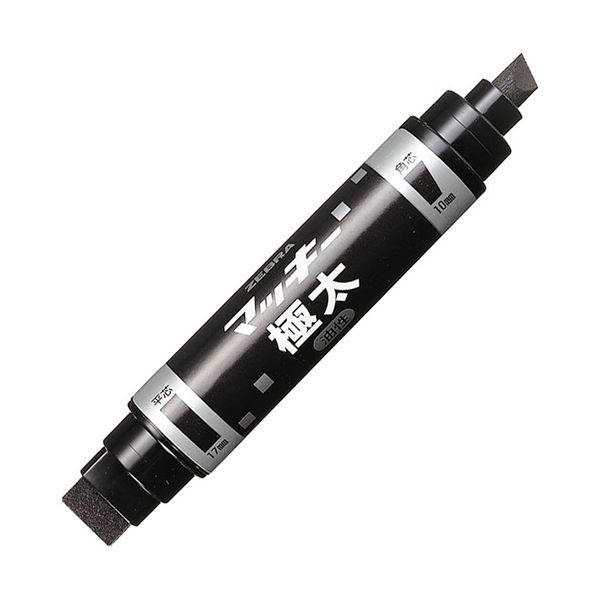 (まとめ) ゼブラ 油性目じるし マッキー極太 角芯太字+平芯極太 黒 MC-EB-450-BK 1本  【×30仕掛ける】
